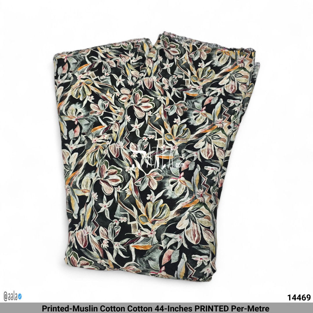 Printed-Muslin Cotton Cotton 44-Inches PRINTED Per-Metre 