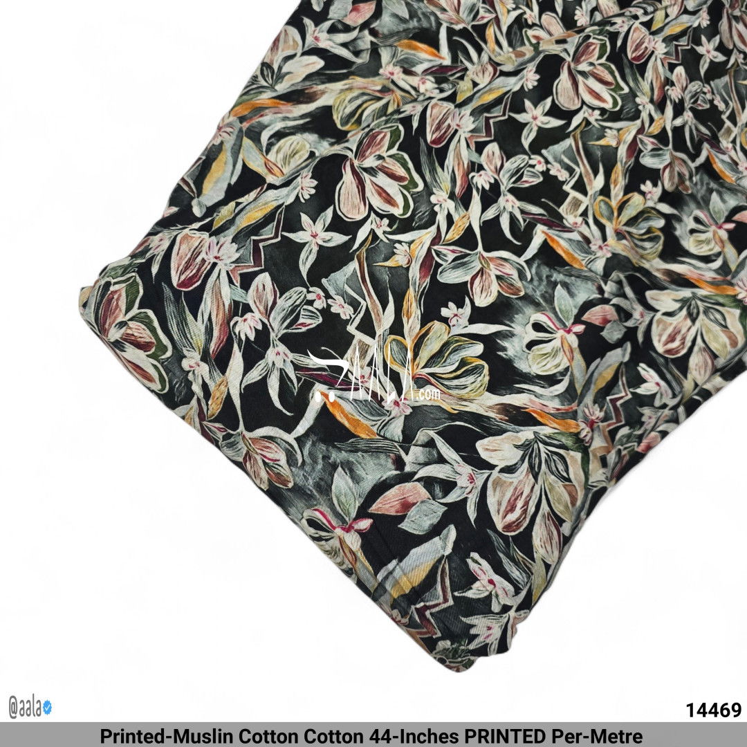 Printed-Muslin Cotton Cotton 44-Inches PRINTED Per-Metre 