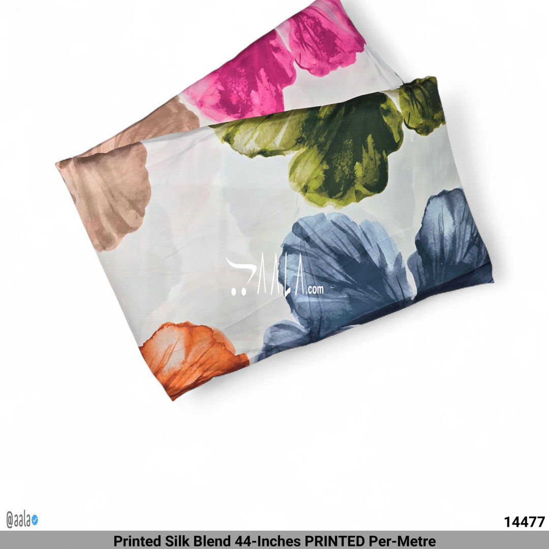Printed Silk Blend 44-Inches PRINTED Per-Metre