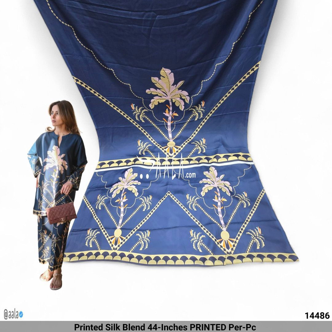 Printed Silk Blend 44-Inches PRINTED Per-Pc 