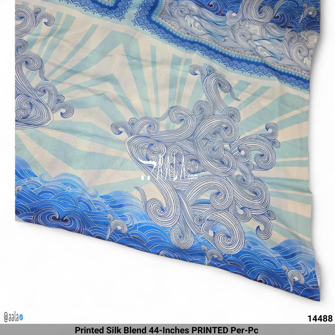 Printed Silk Blend 44-Inches PRINTED Per-Pc 