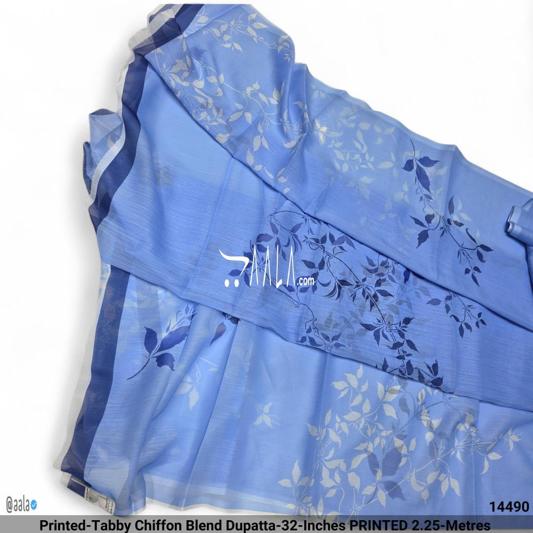 Printed-Tabby Chiffon Blend Dupatta-32-Inches PRINTED 2.25-Metres 