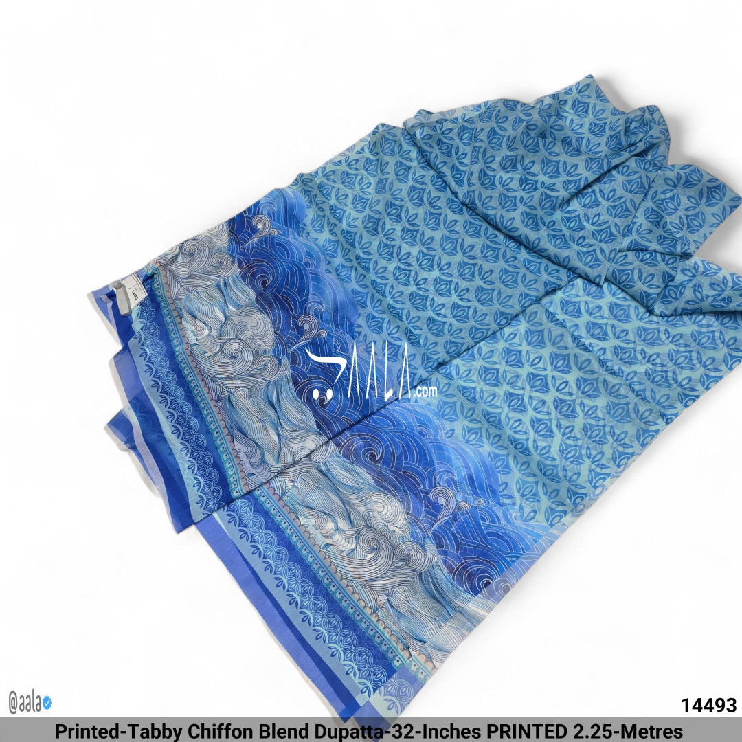 Printed-Tabby Chiffon Blend Dupatta-32-Inches PRINTED 2.25-Metres 