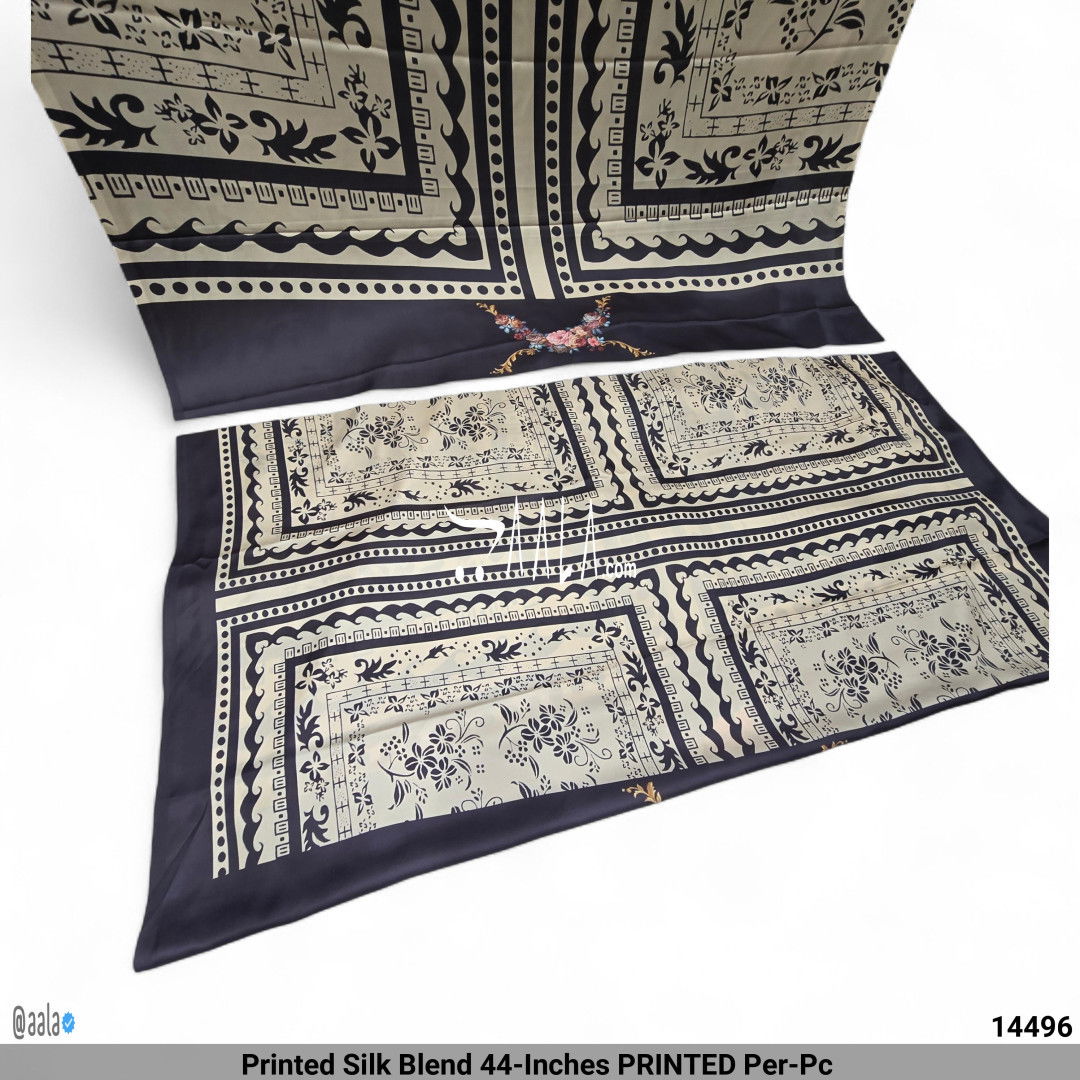 Printed Silk Blend 44-Inches PRINTED Per-Pc 