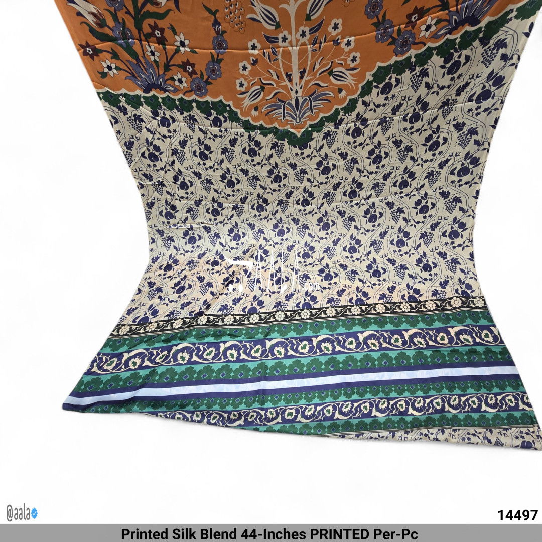 Printed Silk Blend 44-Inches PRINTED Per-Pc 