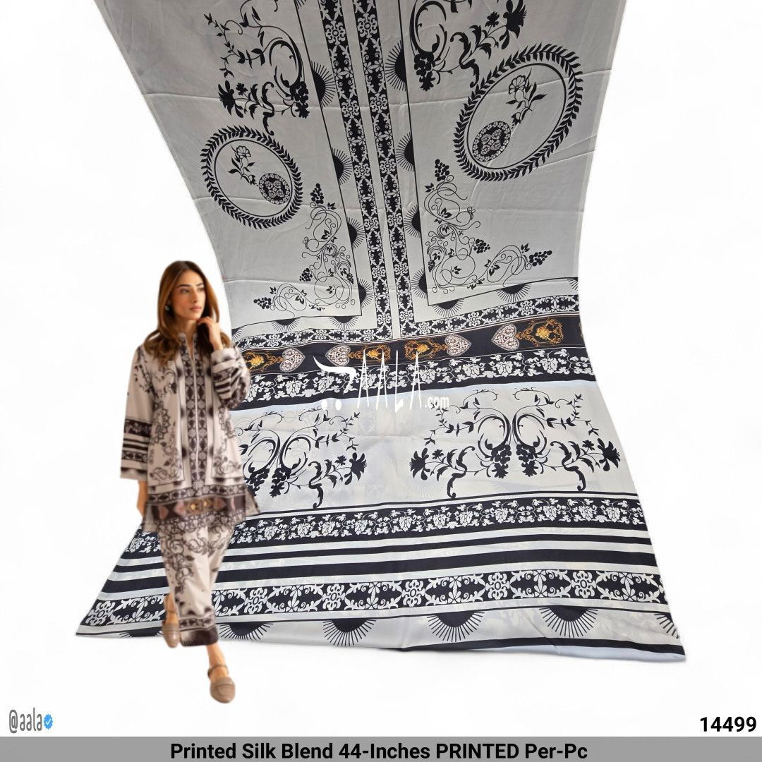 Printed Silk Blend 44-Inches PRINTED Per-Pc 