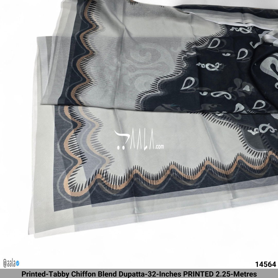 Printed-Tabby Chiffon Blend Dupatta-32-Inches PRINTED 2.25-Metres