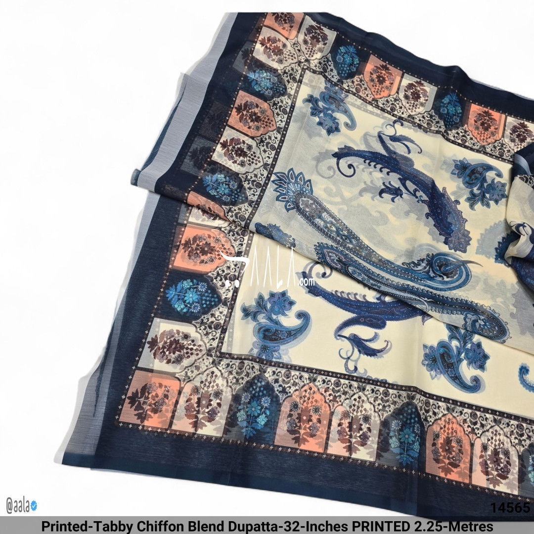 Printed-Tabby Chiffon Blend Dupatta-32-Inches PRINTED 2.25-Metres