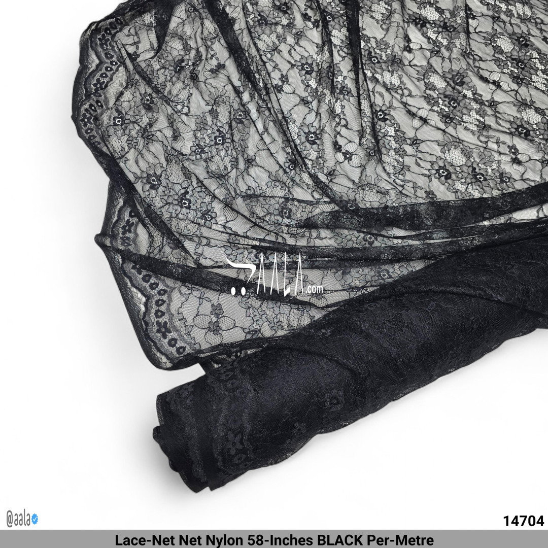 Lace-Net Net Nylon 58-Inches BLACK Per-Metre