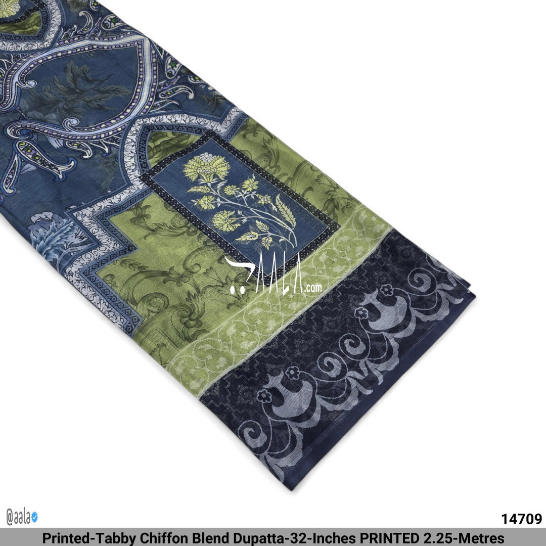 Printed-Tabby Chiffon Blend Dupatta-32-Inches PRINTED 2.25-Metres
