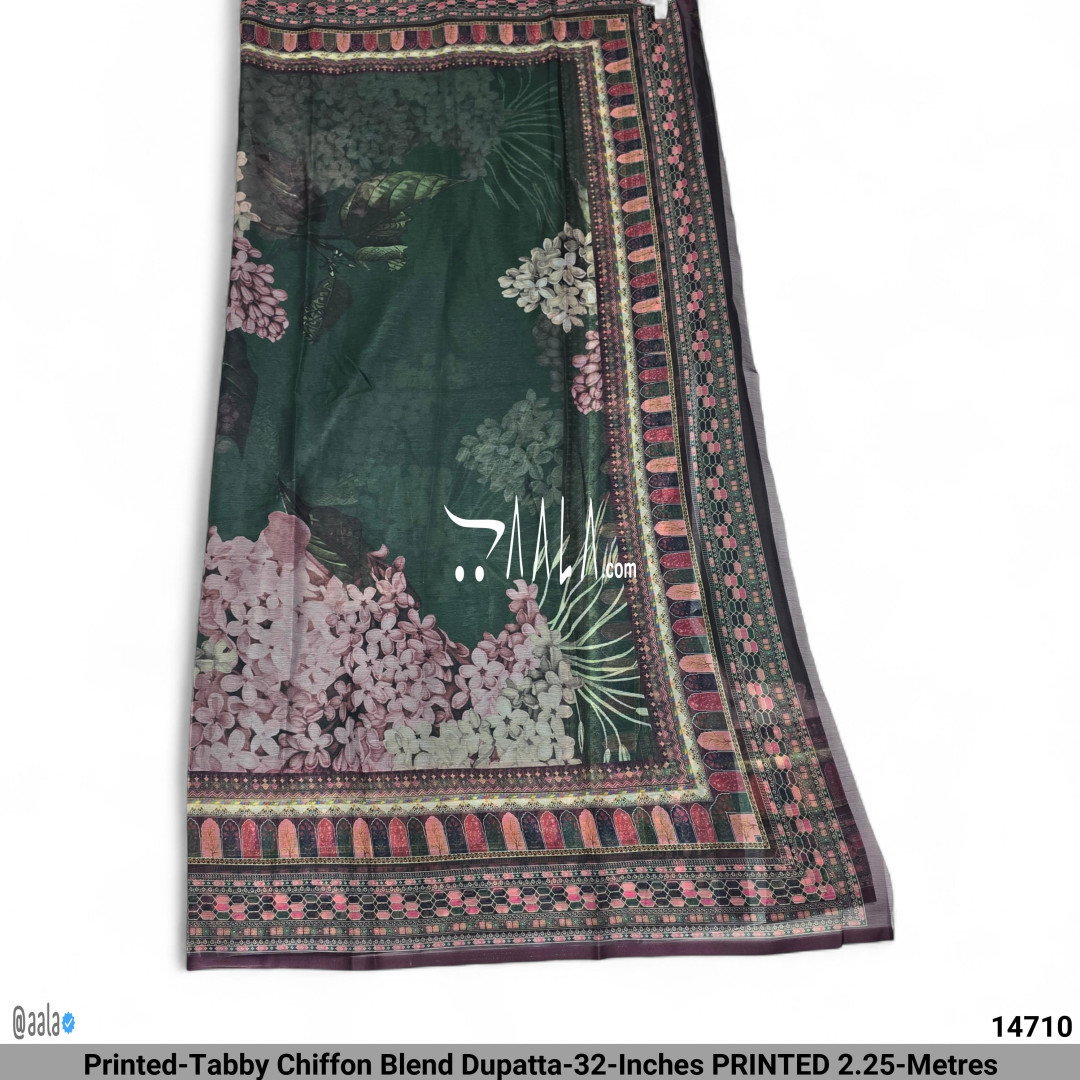 Printed-Tabby Chiffon Blend Dupatta-32-Inches PRINTED 2.25-Metres