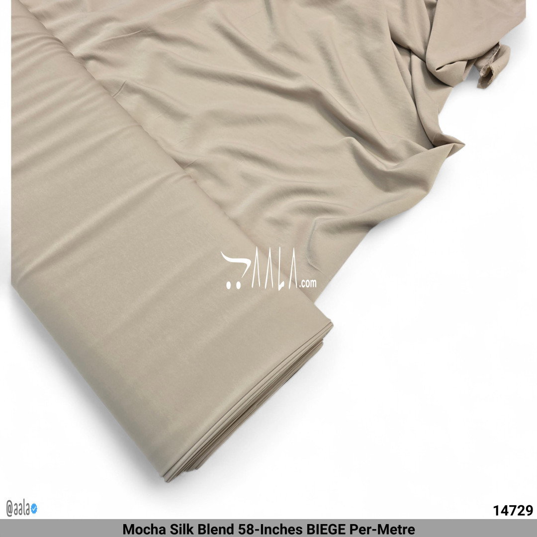 Mocha Silk Blend 58-Inches BIEGE Per-Metre