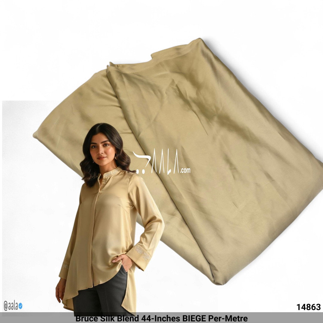 Bruce Silk Blend 44-Inches BIEGE Per-Metre