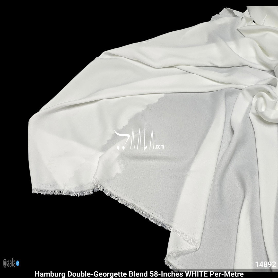 Hamburg Double-Georgette Blend 58-Inches WHITE Per-Metre