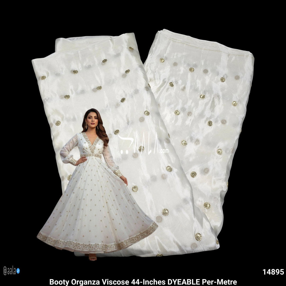 Booty Organza Viscose 44-Inches DYEABLE Per-Metre