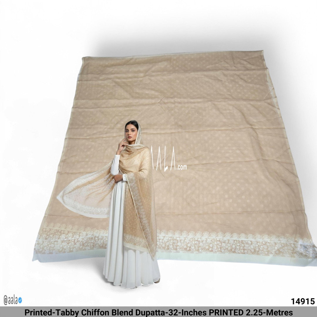 Printed-Tabby Chiffon Blend Dupatta-32-Inches PRINTED 2.25-Metres