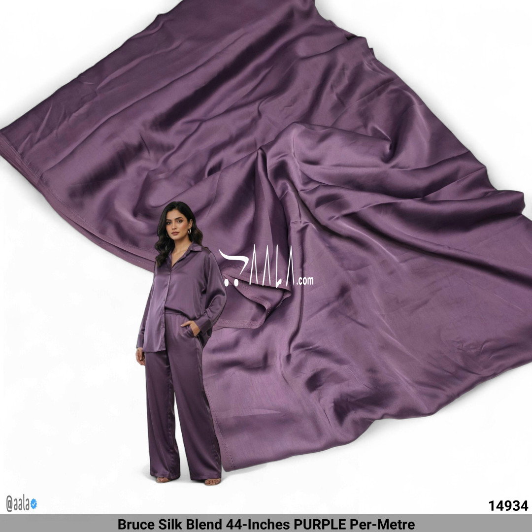 Bruce Silk Blend 44-Inches PURPLE Per-Metre