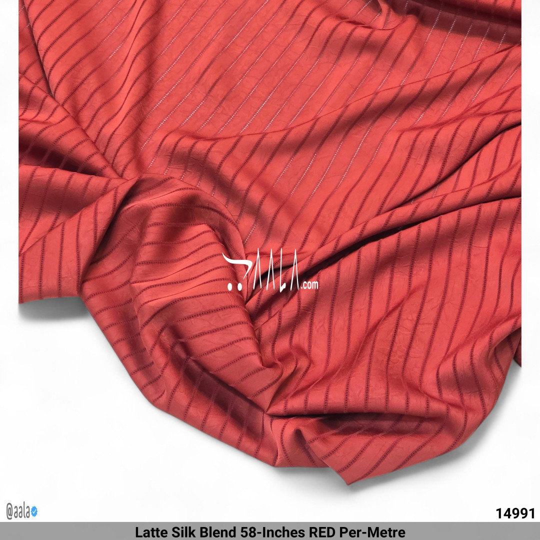 Latte Silk Blend 58-Inches RED Per-Metre