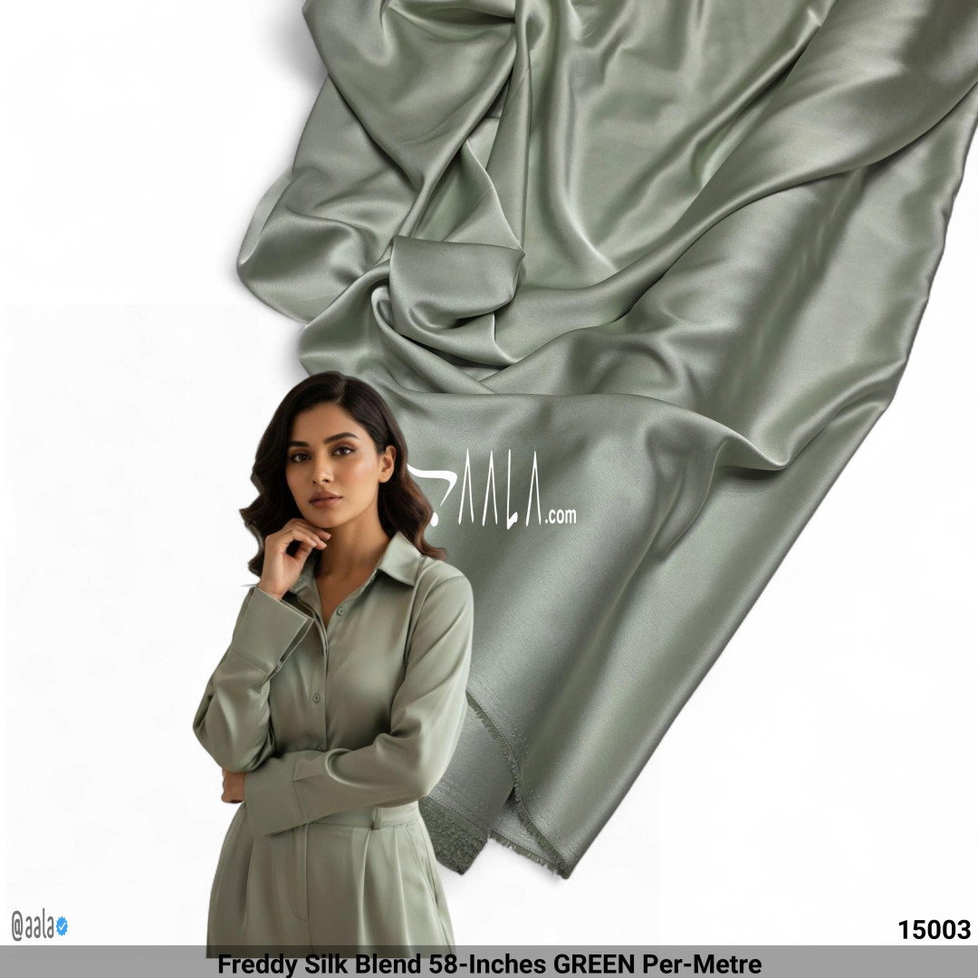 Freddy Silk Blend 58-Inches GREEN Per-Metre