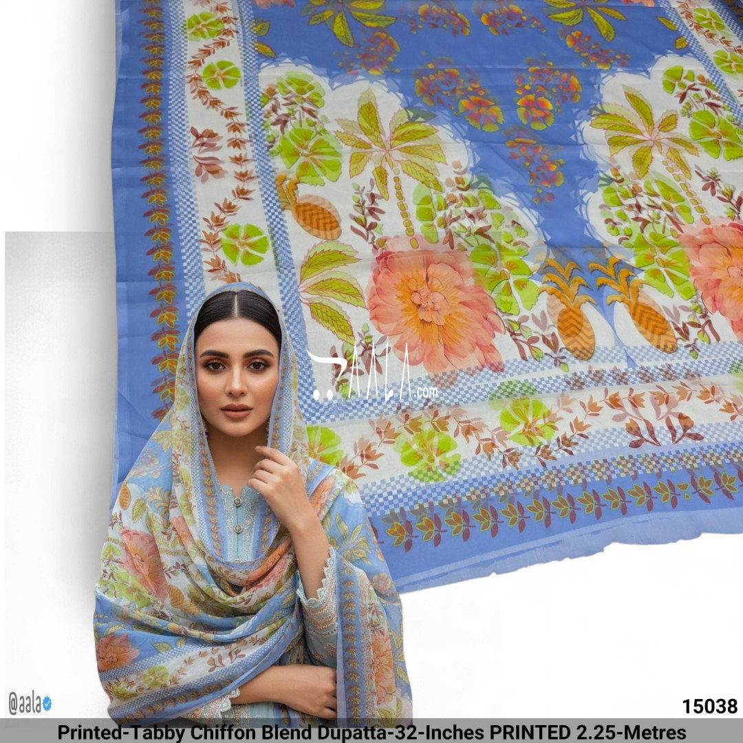 Printed-Tabby Chiffon Blend Dupatta-32-Inches PRINTED 2.25-Metres