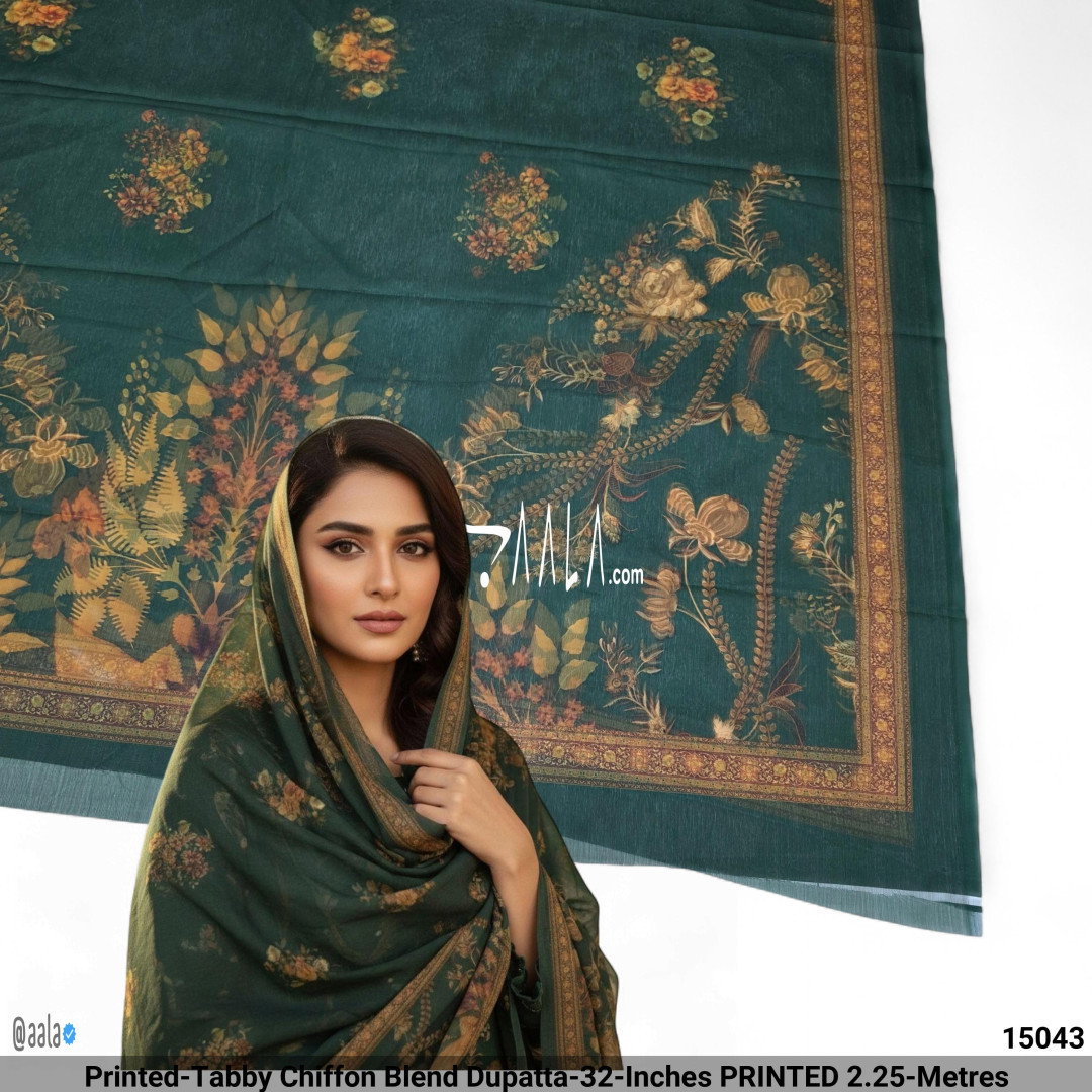 Printed-Tabby Chiffon Blend Dupatta-32-Inches PRINTED 2.25-Metres