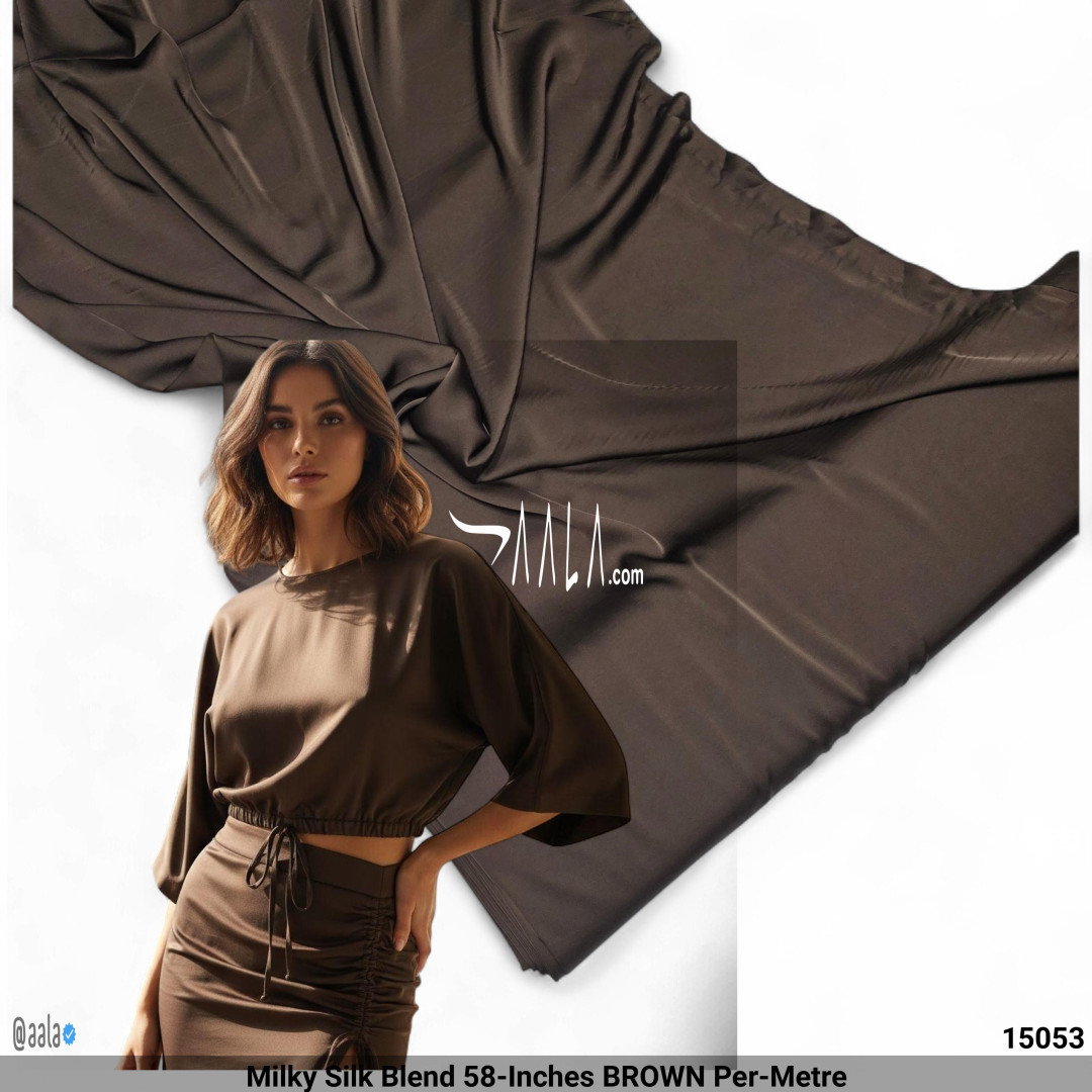 Milky Silk Blend 58-Inches BROWN Per-Metre