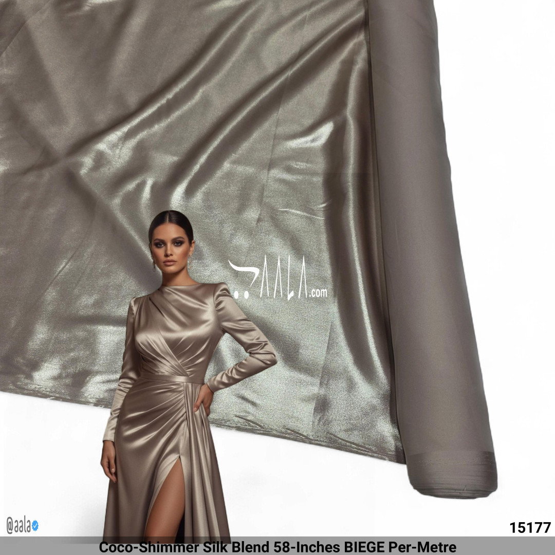 Coco-Shimmer Silk Blend 58-Inches BIEGE Per-Metre