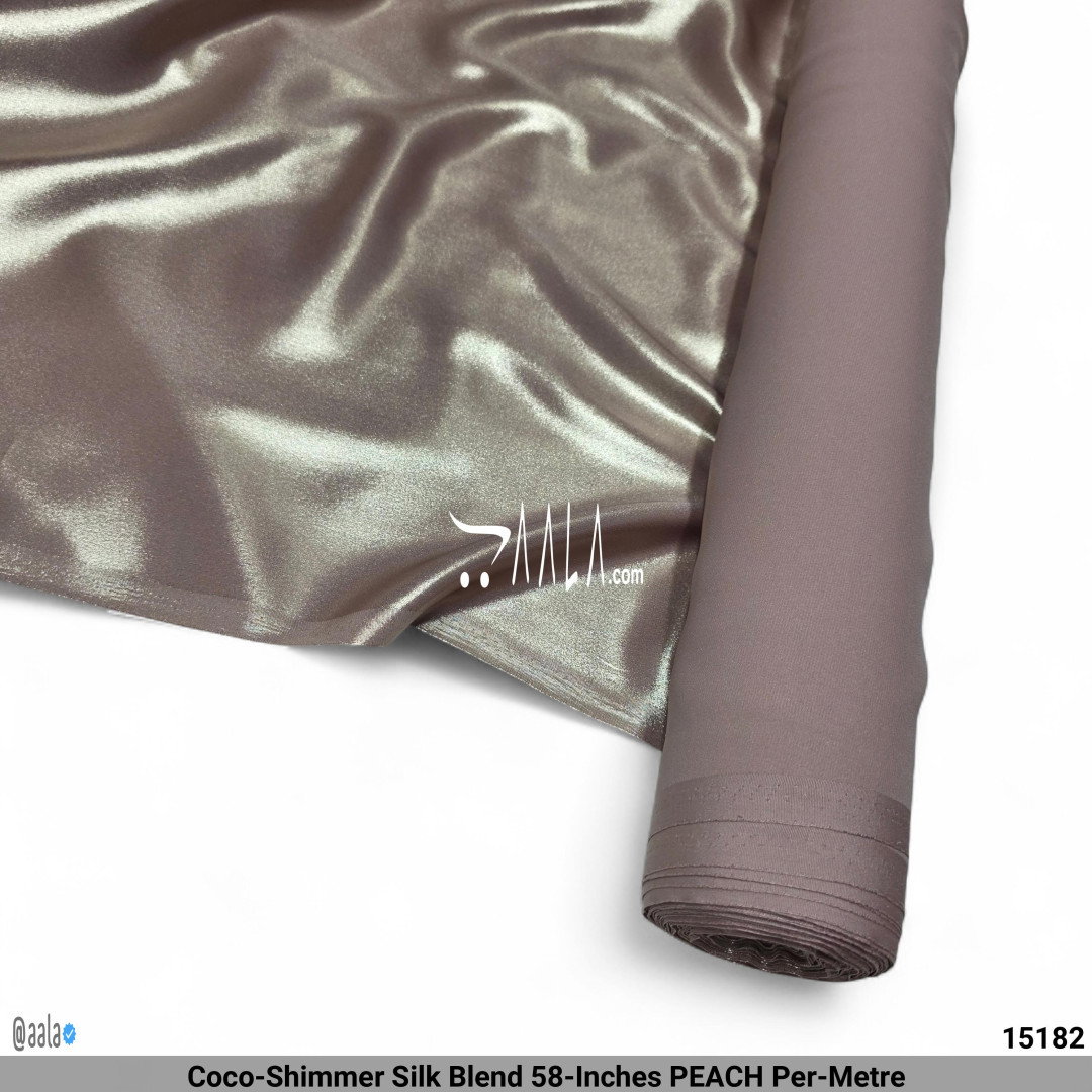 Coco-Shimmer Silk Blend 58-Inches PEACH Per-Metre