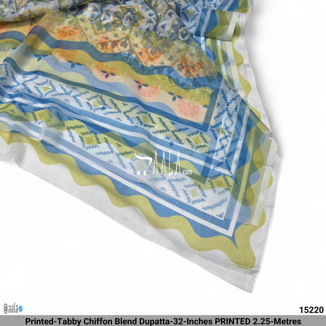 Printed-Tabby Chiffon Blend Dupatta-32-Inches PRINTED 2.25-Metres