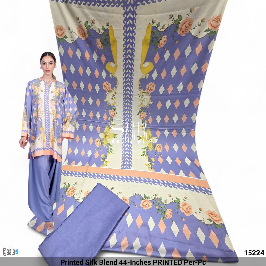 Printed Silk Blend 44-Inches PRINTED Per-Pc