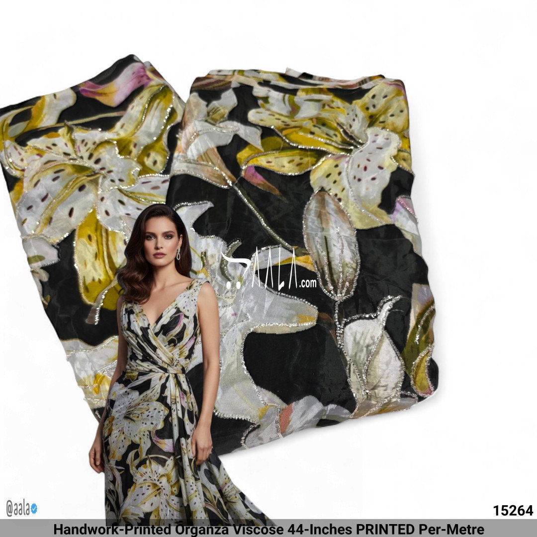 Handwork-Printed Silk Viscose 44-Inches PRINTED Per-Metre