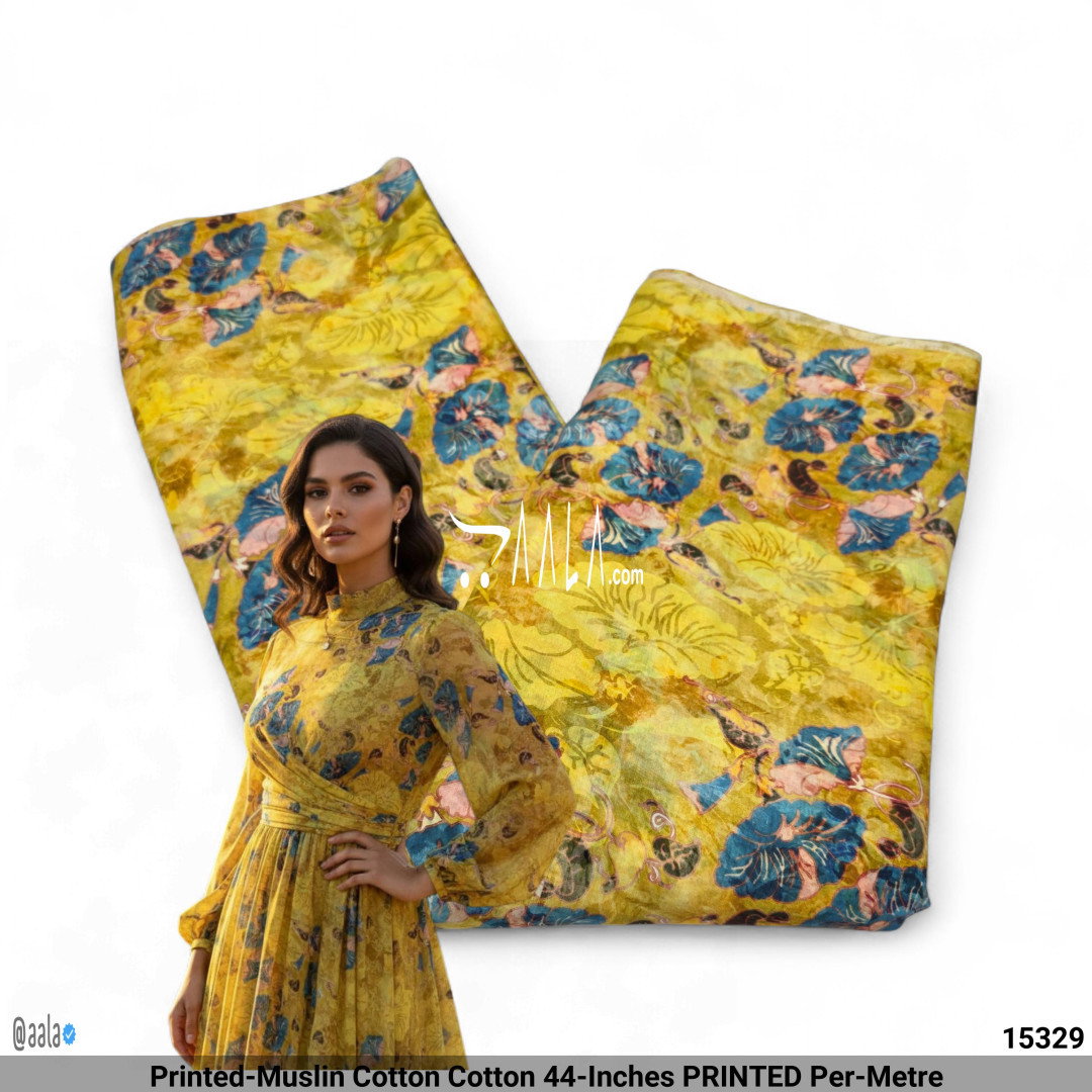 Printed-Muslin Cotton Cotton 44-Inches PRINTED Per-Metre