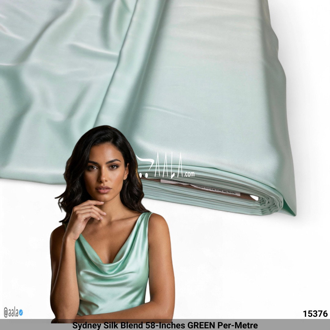 Sydney Silk Blend 58-Inches GREEN Per-Metre