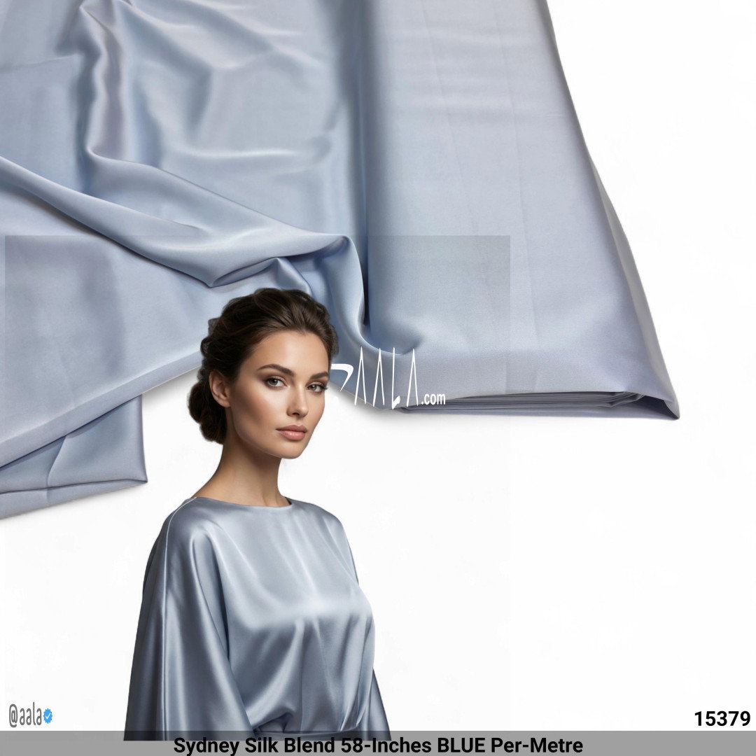 Sydney Silk Blend 58-Inches BLUE Per-Metre