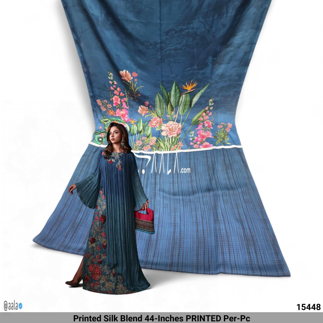 Printed Silk Blend 44-Inches PRINTED Per-Pc