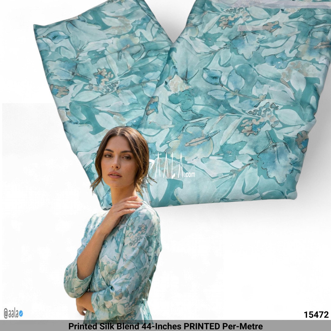 Printed Silk Blend 44-Inches PRINTED Per-Metre