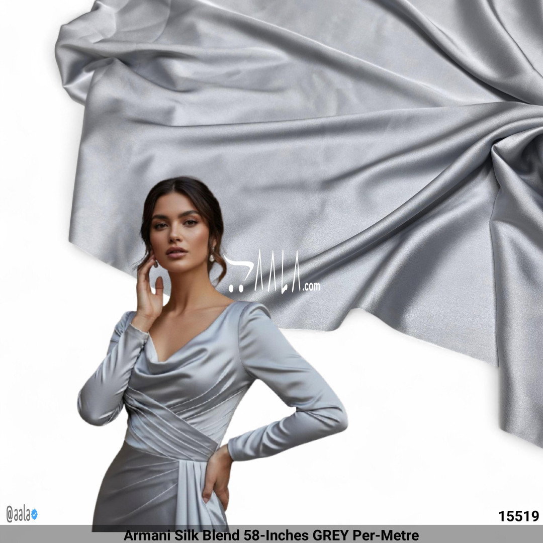 Armani Silk Blend 58-Inches GREY Per-Metre