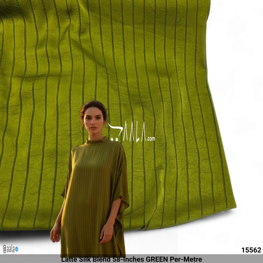 Latte Silk Blend 58-Inches GREEN Per-Metre