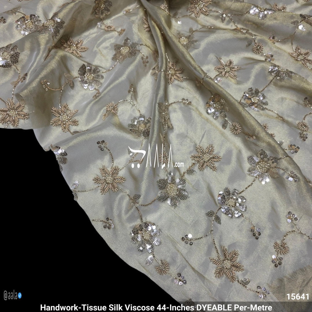 Handwork-Tissue Silk Viscose 44-Inches DYEABLE Per-Metre