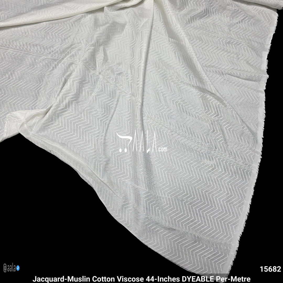 Jacquard-Muslin Cotton Viscose 44-Inches DYEABLE Per-Metre
