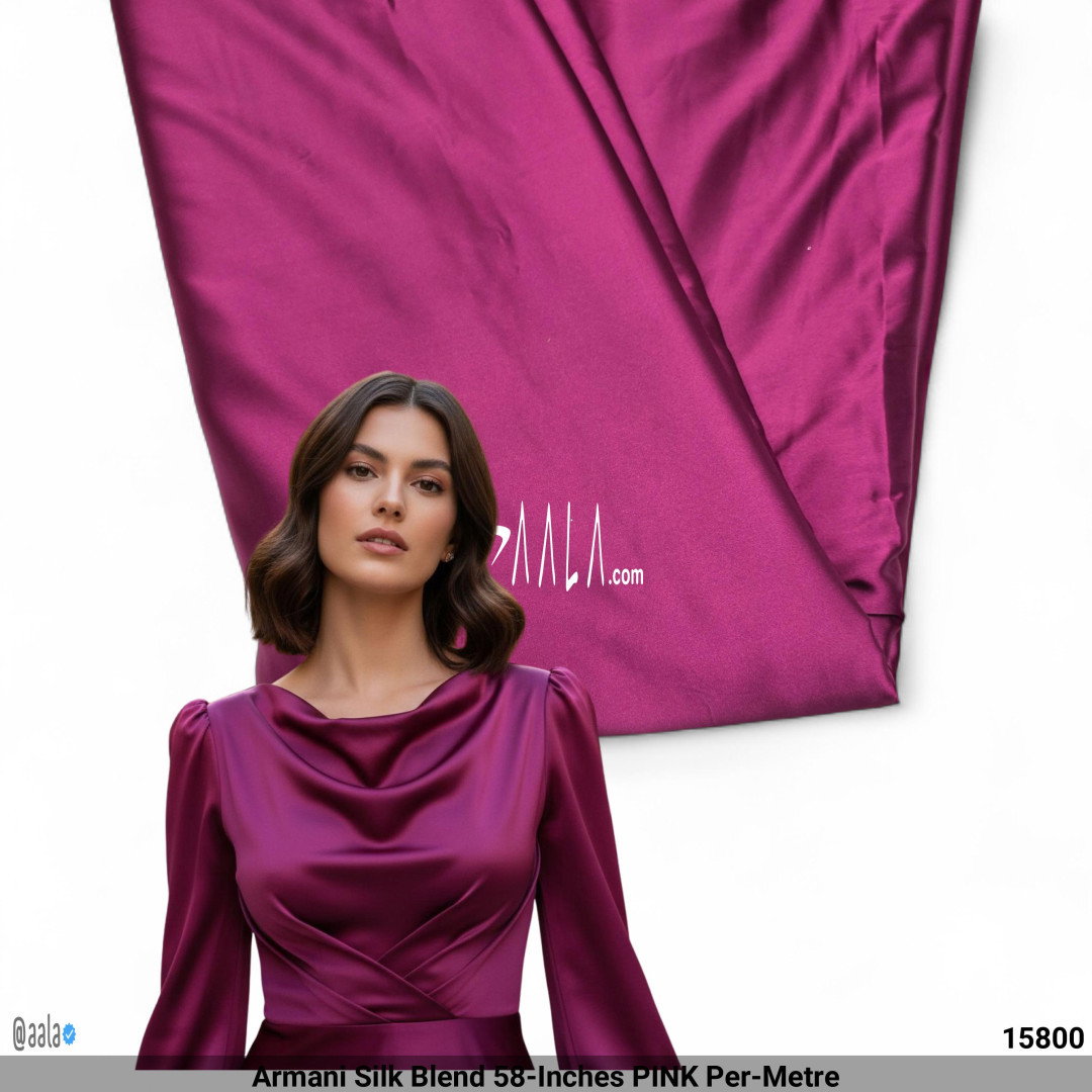 Armani Silk Blend 58-Inches PINK Per-Metre