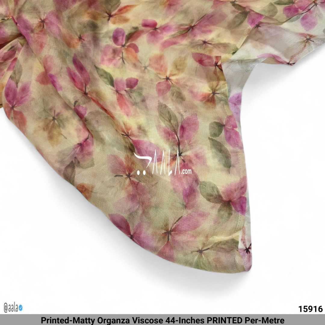 Printed-Matty Organza Viscose 44-Inches PRINTED Per-Metre