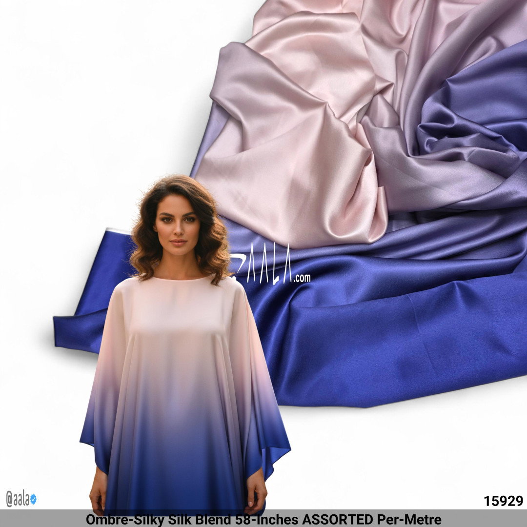 Ombre-Silky Silk Blend 58-Inches ASSORTED Per-Metre