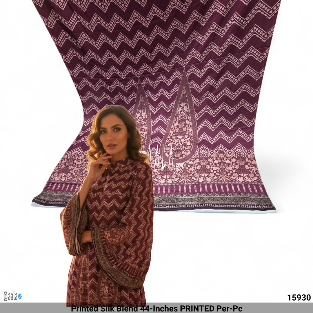 Printed Silk Blend 44-Inches PRINTED Per-Pc