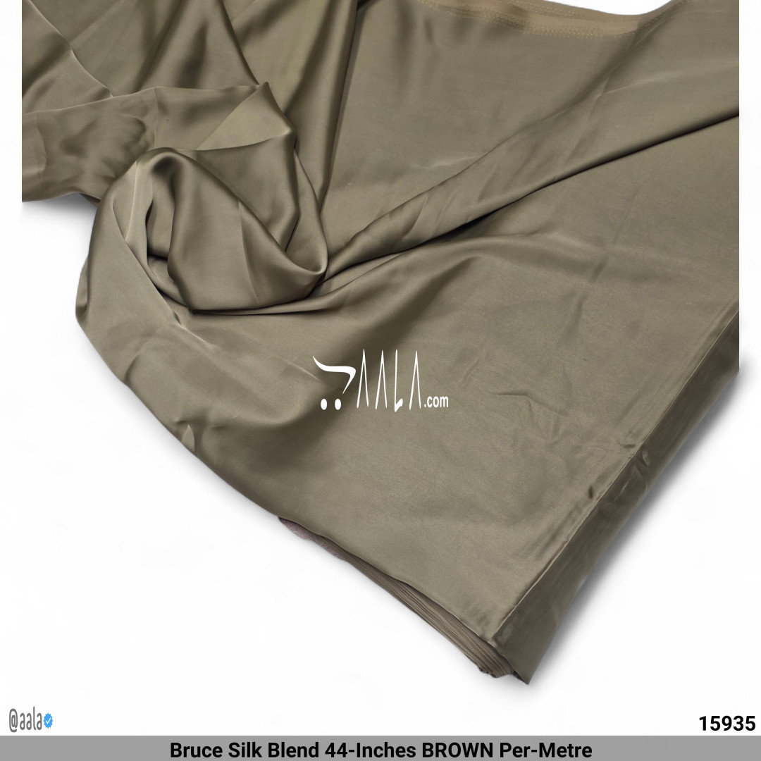 Bruce Silk Blend 44-Inches BROWN Per-Metre
