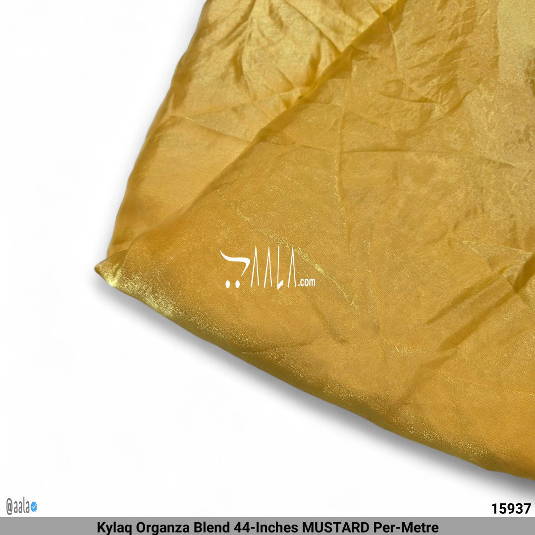 Kylaq Organza Blend 44-Inches MUSTARD Per-Metre