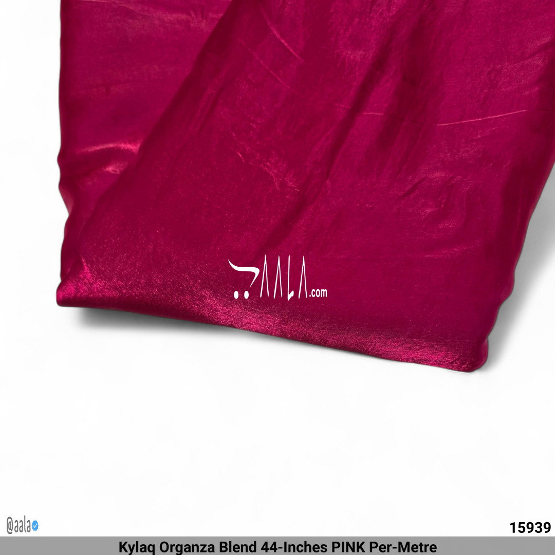 Kylaq Organza Blend 44-Inches PINK Per-Metre