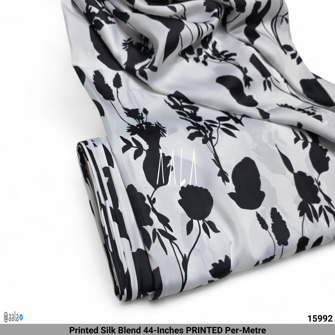 Printed Silk Blend 44-Inches PRINTED Per-Metre