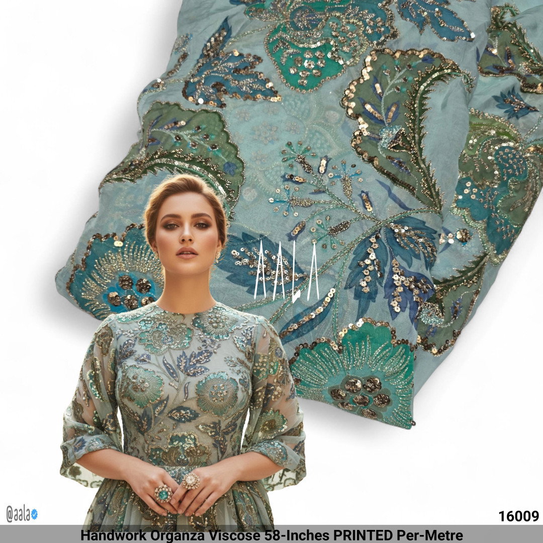 Handwork Organza Viscose 58-Inches PRINTED Per-Metre