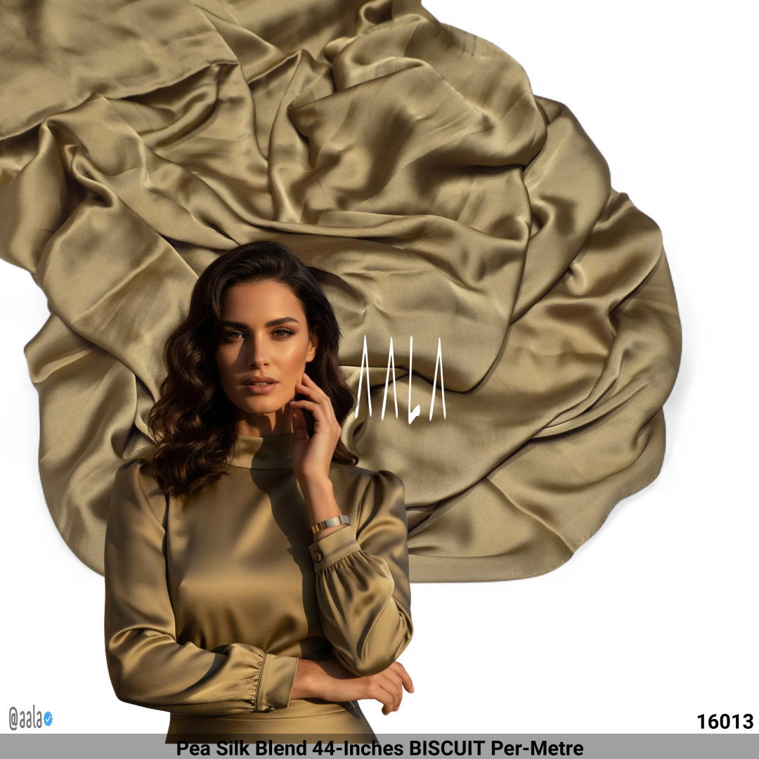 Pea Silk Blend 44-Inches BISCUIT Per-Metre